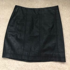 Black Leather Skirt